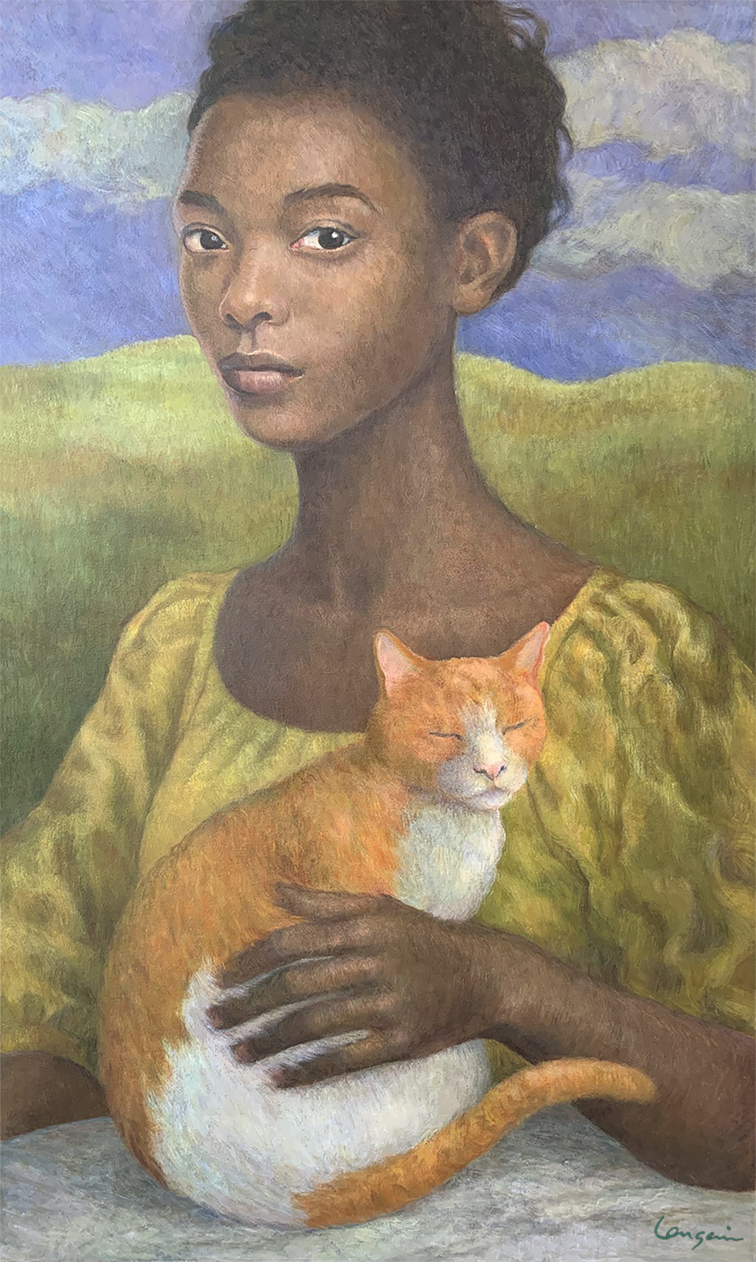 Isabelle Langevin - La dame au chat jaune